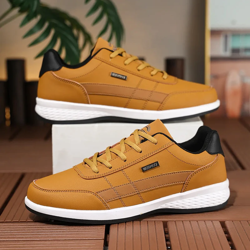 Mens Fashion Trainers - 가죽 PU 남성 신발 스니커즈 트렌드