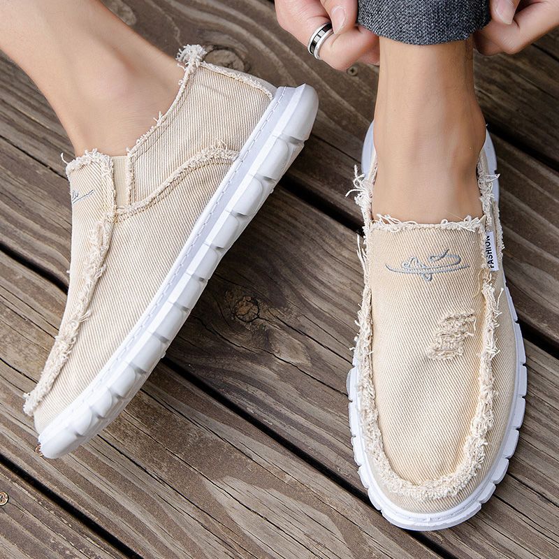 Mens Fashion Trainers - 남성용 통기성 프린트 캔버스 신발, 가벼운