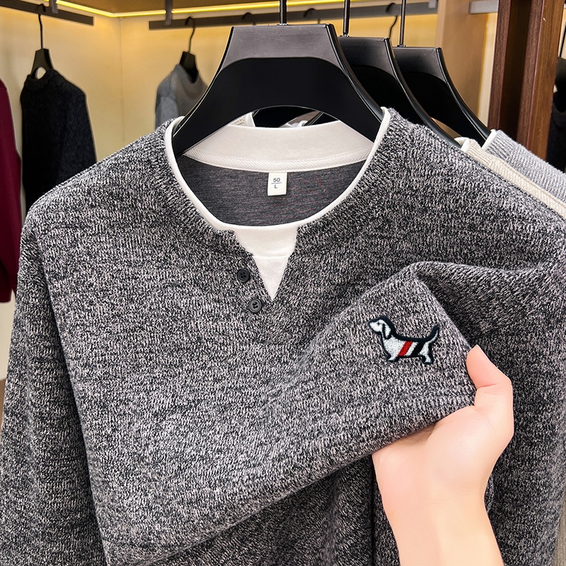 Men'S Fashion T Shirts - 패션 트렌드 솔리드 컬러 남성용 가짜