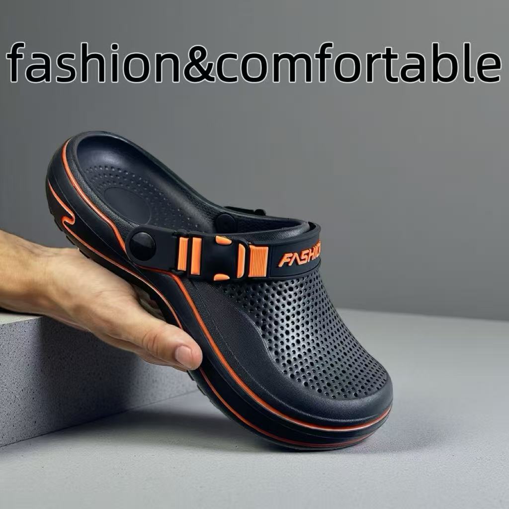 Men'S Fashion News - 통기성이 좋은 구멍이 뚫린 남성용 슬리퍼,