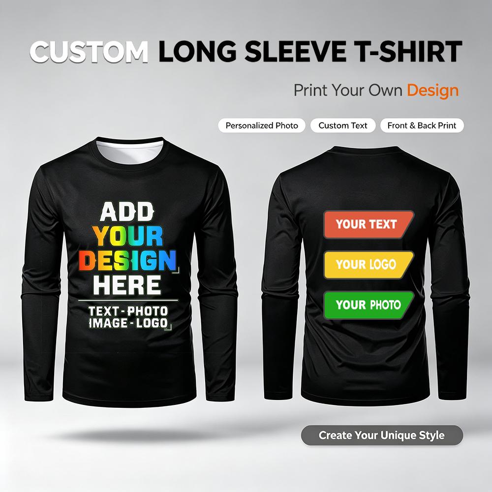 Men'S Fashion T Shirts - DIY 맞춤형 로고 사진 티셔츠, 개인
