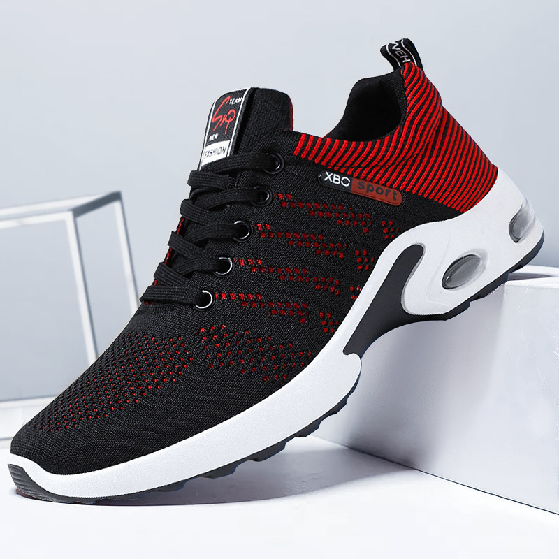 Mens Fashion Trainers - 남성용 통기성 레이스업 러닝화, 가벼운 캐주얼