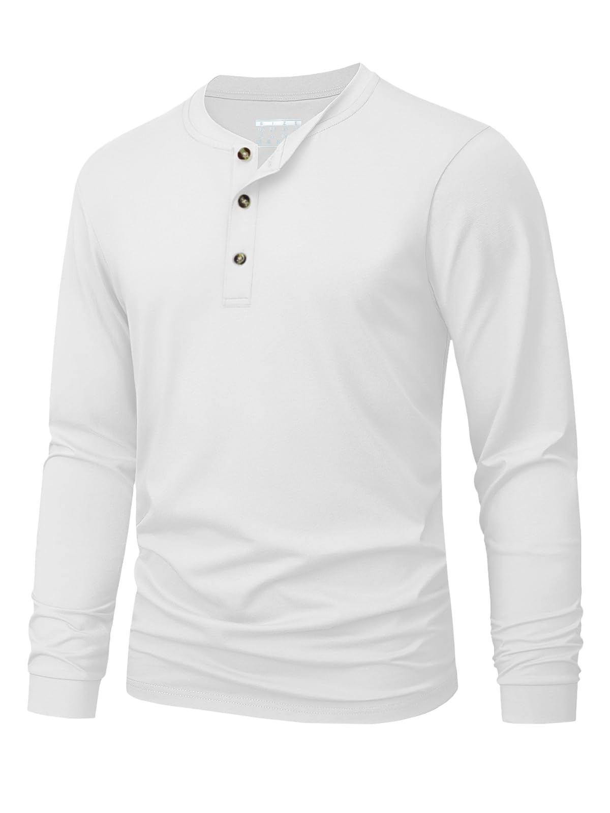 Men'S Fashion T Shirts - 남성용 헨리 티셔츠 심플 솔리드 컬러