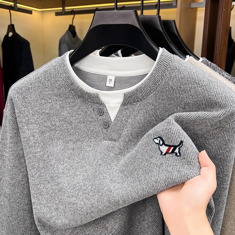 패션 트렌드 솔리드 컬러 남성용 가짜 투피스 티셔츠 가 - Men'S Fashion T Shirts 리뷰 및 가격