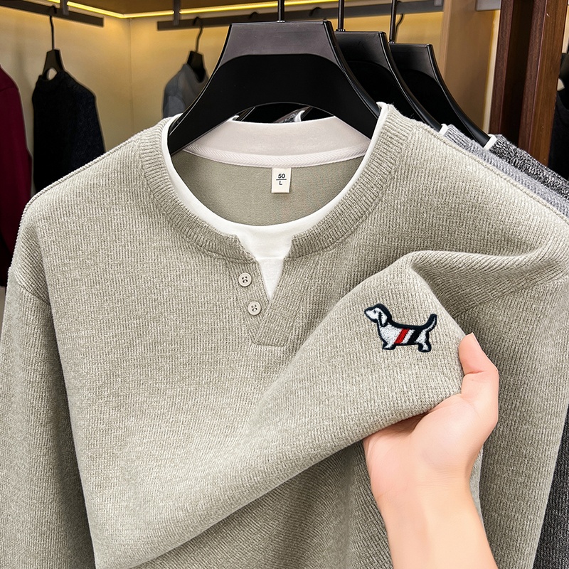 패션 트렌드 솔리드 컬러 남성용 가짜 투피스 티셔츠 가 - Men'S Fashion T Shirts 리뷰 및 가격