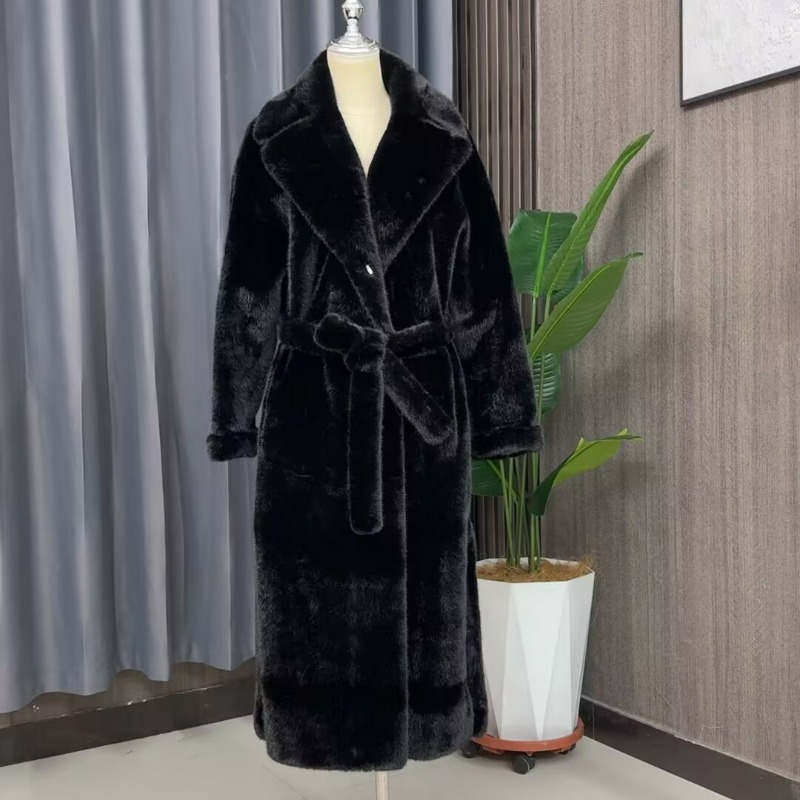 새로운 가을 겨울 대형 인조 밍크 코트 롱 인조 퍼 통 - Men'S Fashion X 리뷰 및 가격