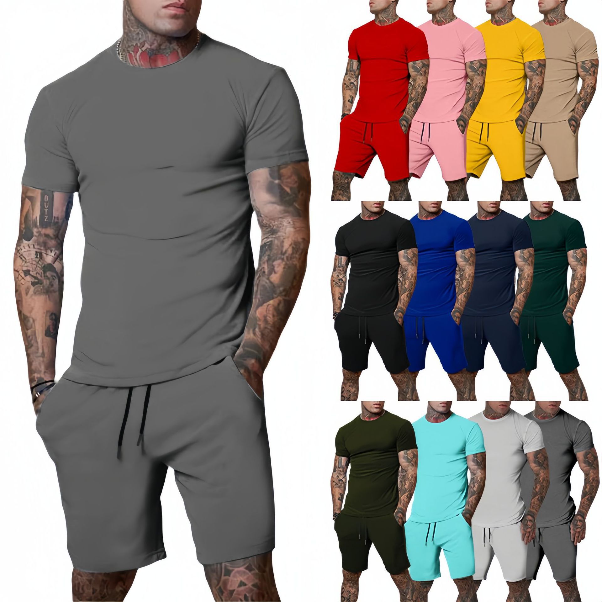 세련되고 캐주얼한 여름 야외 스포츠 슈트 남성용 통기성 - Mens Fashion Clothes 리뷰 및 가격