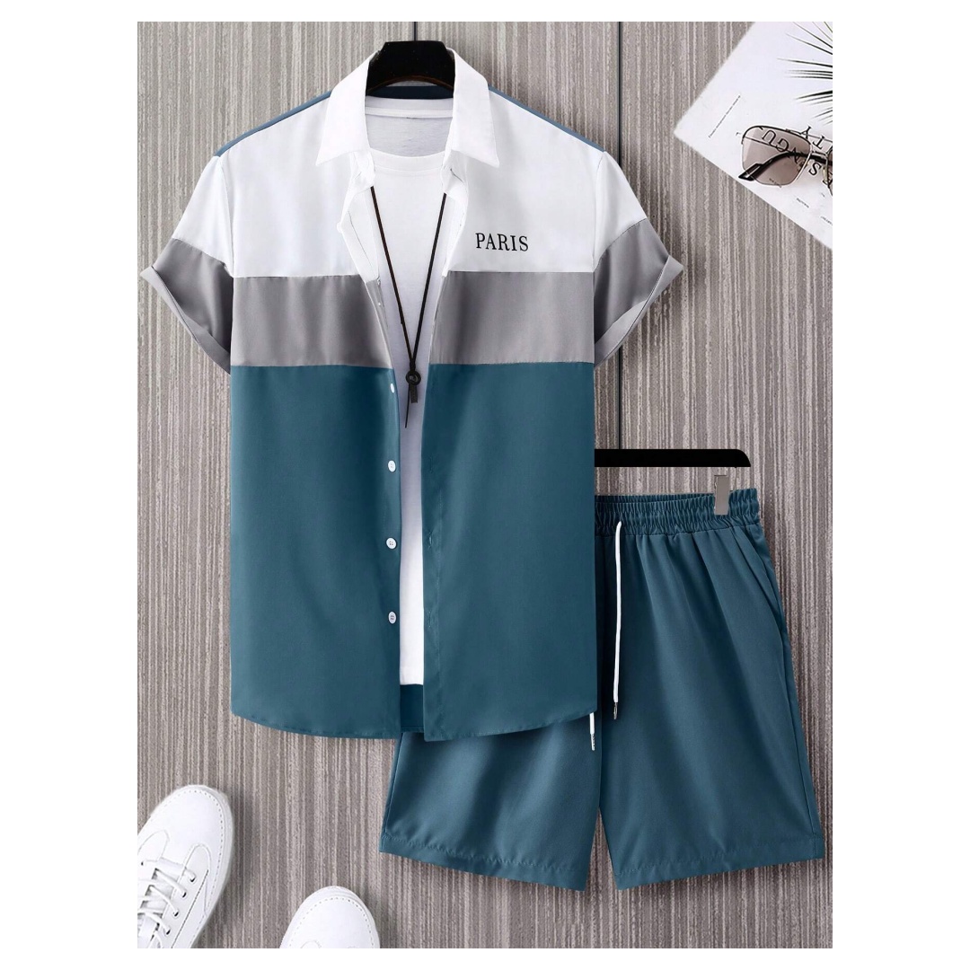 남성 패션 정장 블루 앤 화이트 패치워크 컬러 싱글 브 - Men'S Fashion Videos 리뷰 및 가격