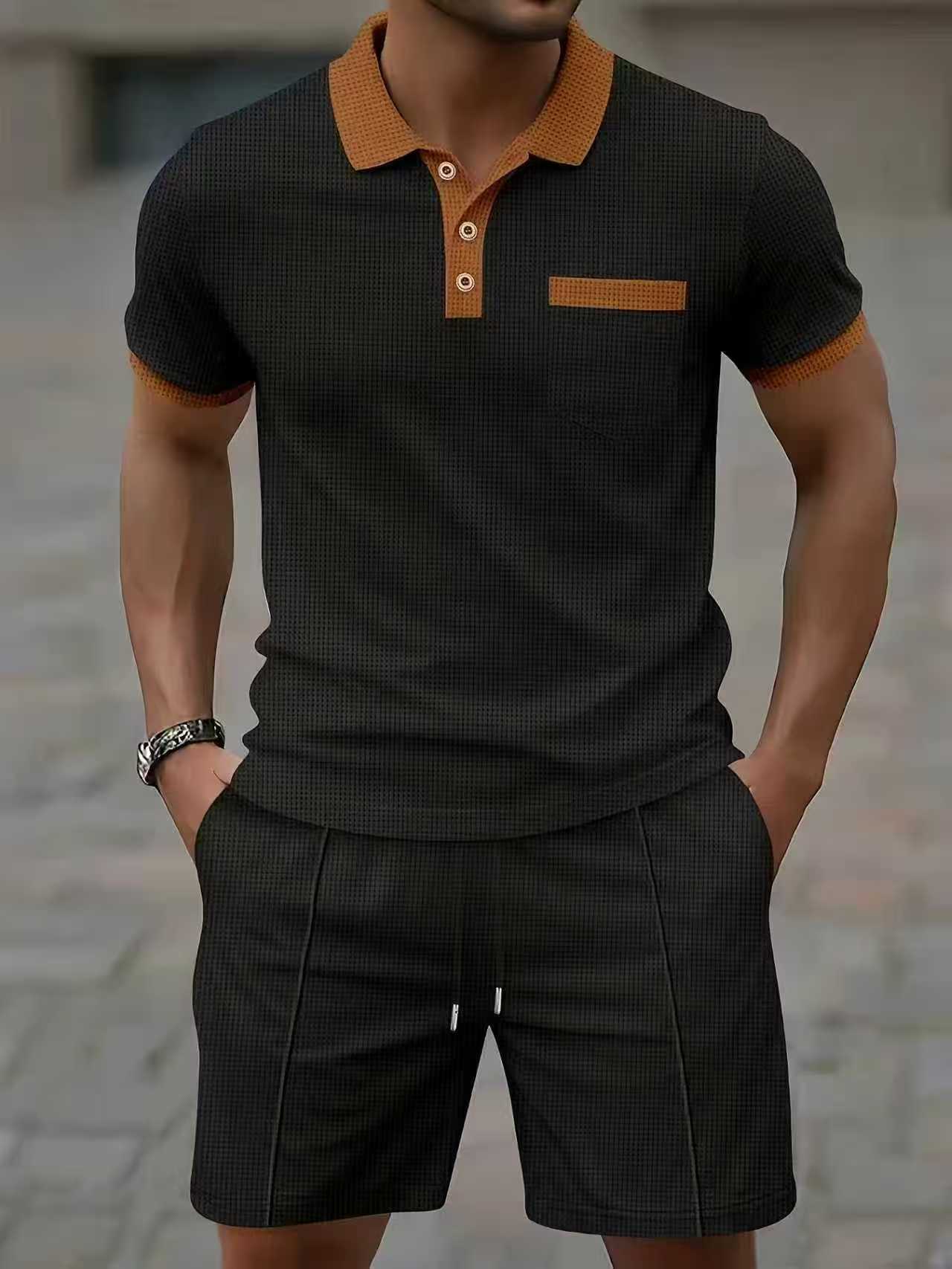 베스트셀러 남성 여름 반팔 셔츠 티셔츠 폴로 반바지 세 - Mens Fashion Clothes 리뷰 및 가격