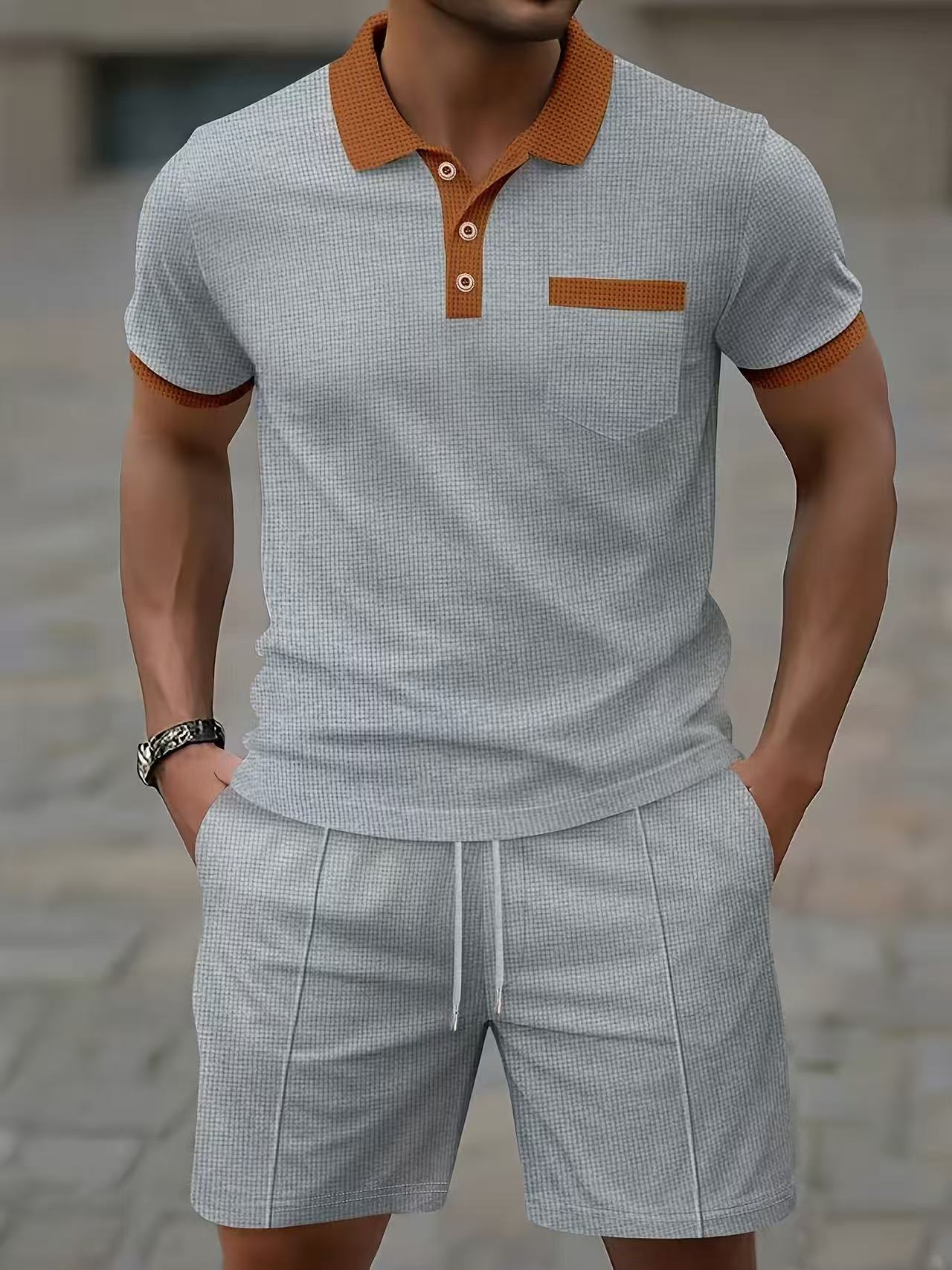 베스트셀러 남성 여름 반팔 셔츠 티셔츠 폴로 반바지 세 - Mens Fashion Clothes 리뷰 및 가격