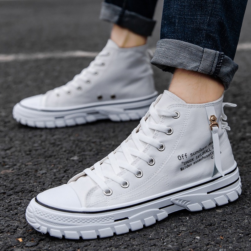 남성 신발 하이탑 캔버스 신발 2026 패션 통기성 플 - Mens Fashion Trainers 리뷰 및 가격