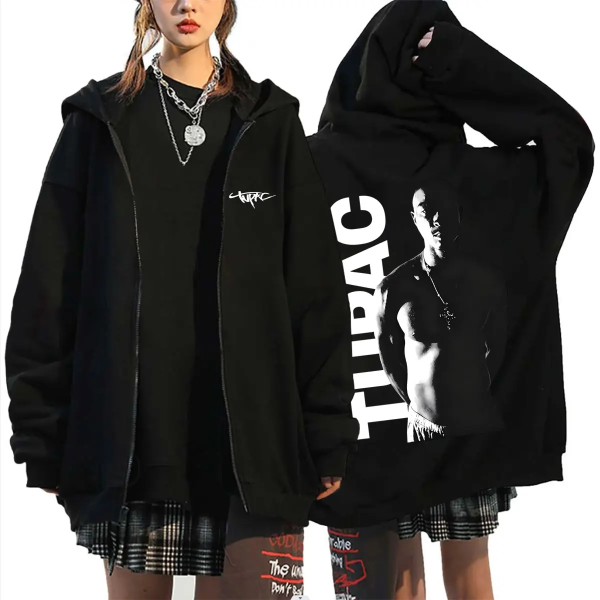 래퍼 투팍(Tupac 2pac) 스타일의 지퍼 후디,  - Mens Fashion Zip Up Hoodies 리뷰 및 가격